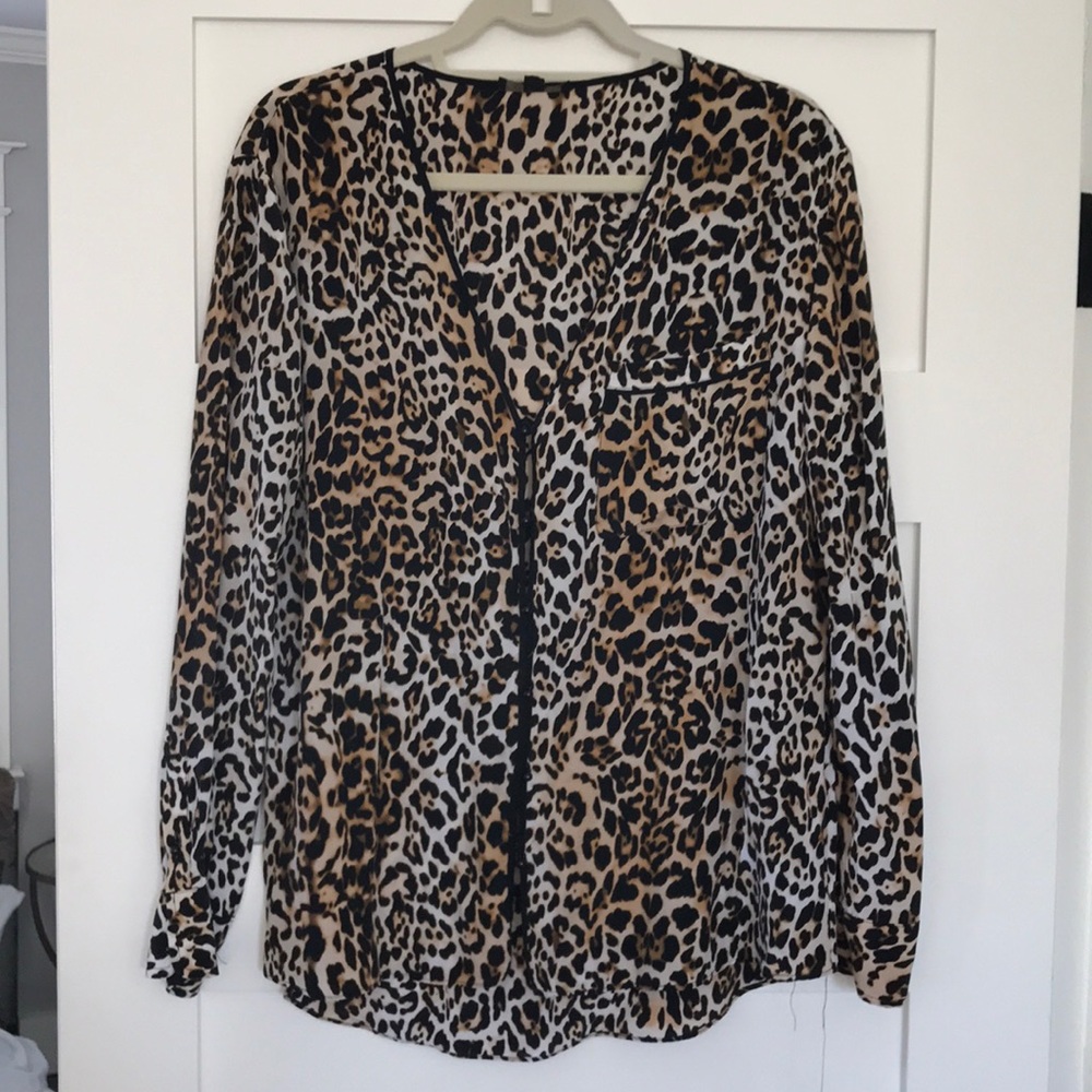 Rachel Zoe leopard shirt
